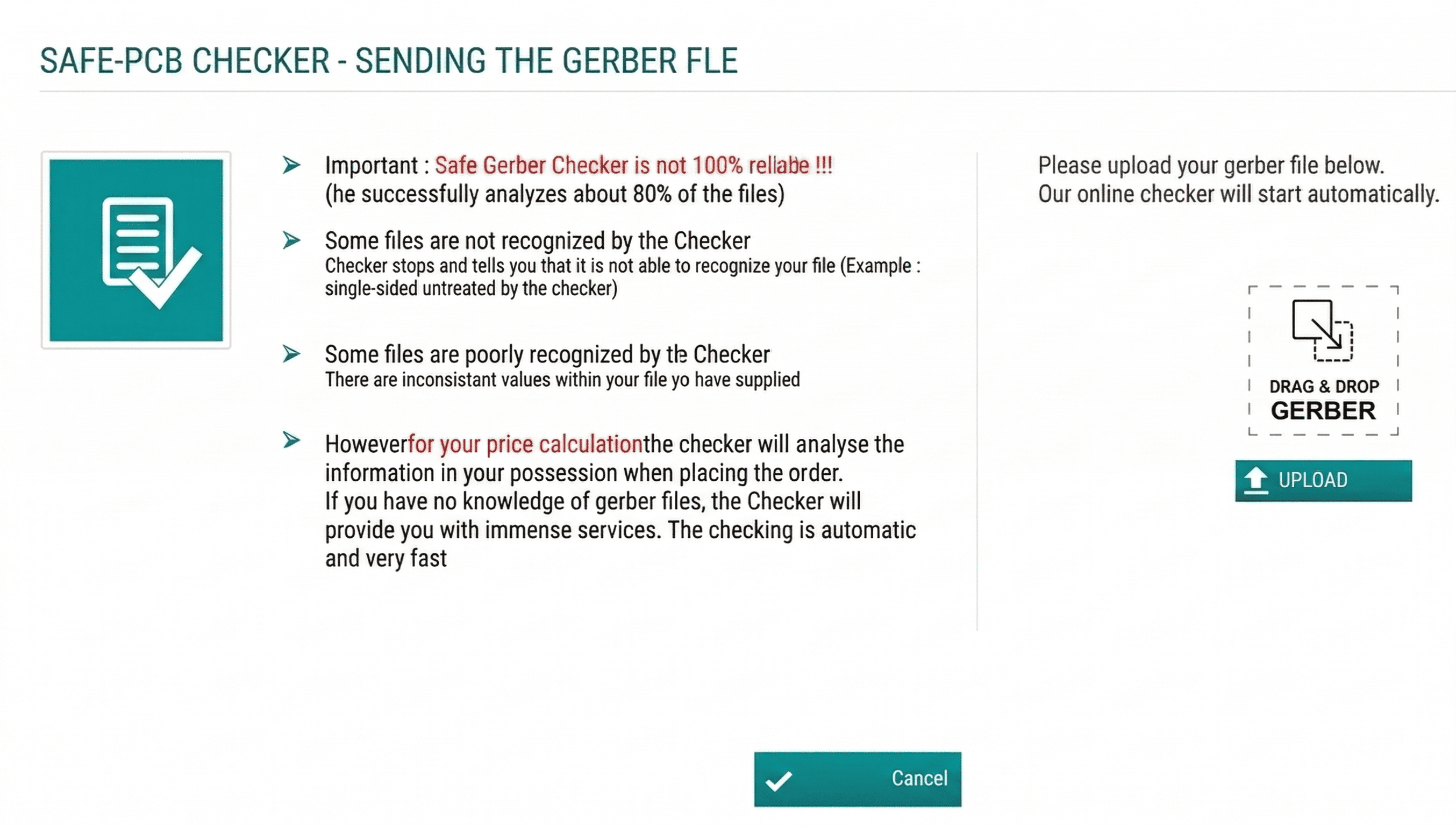 Gerber Checker Tool