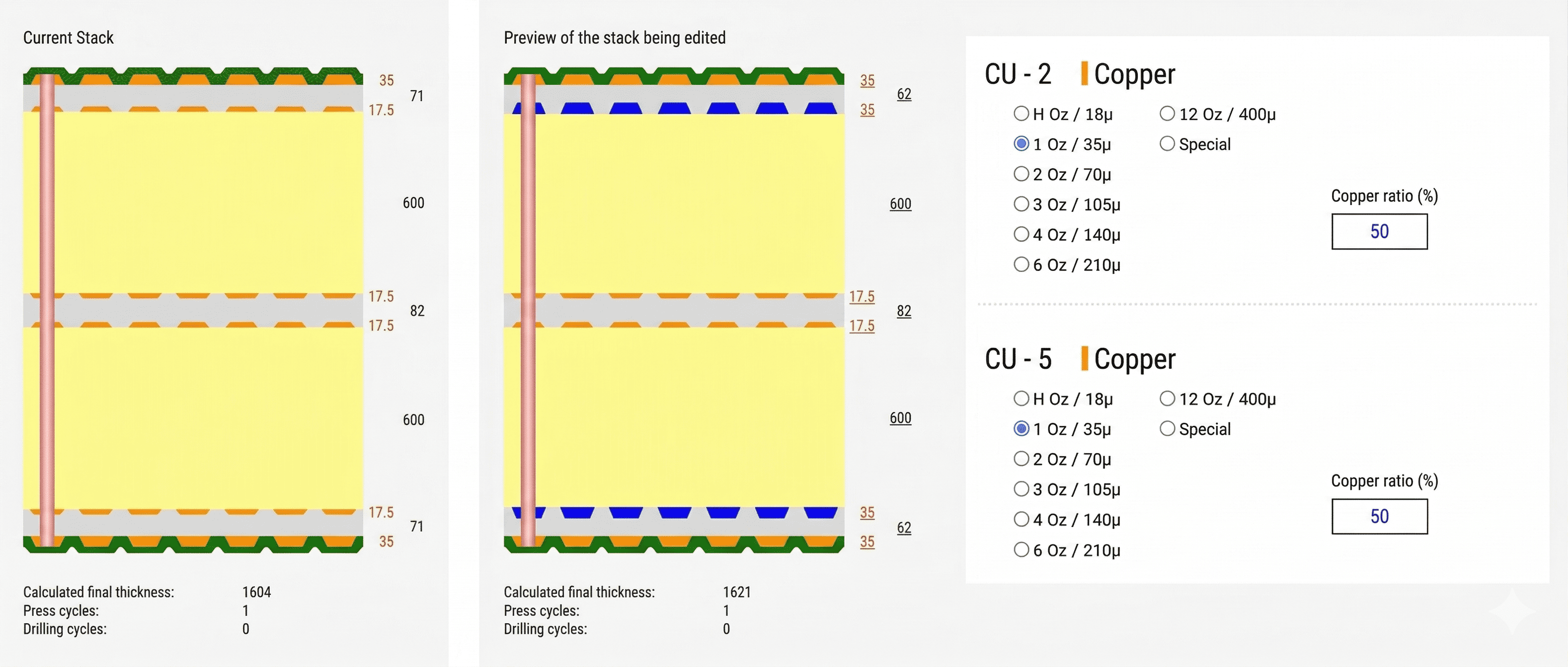 Stackup Configurator